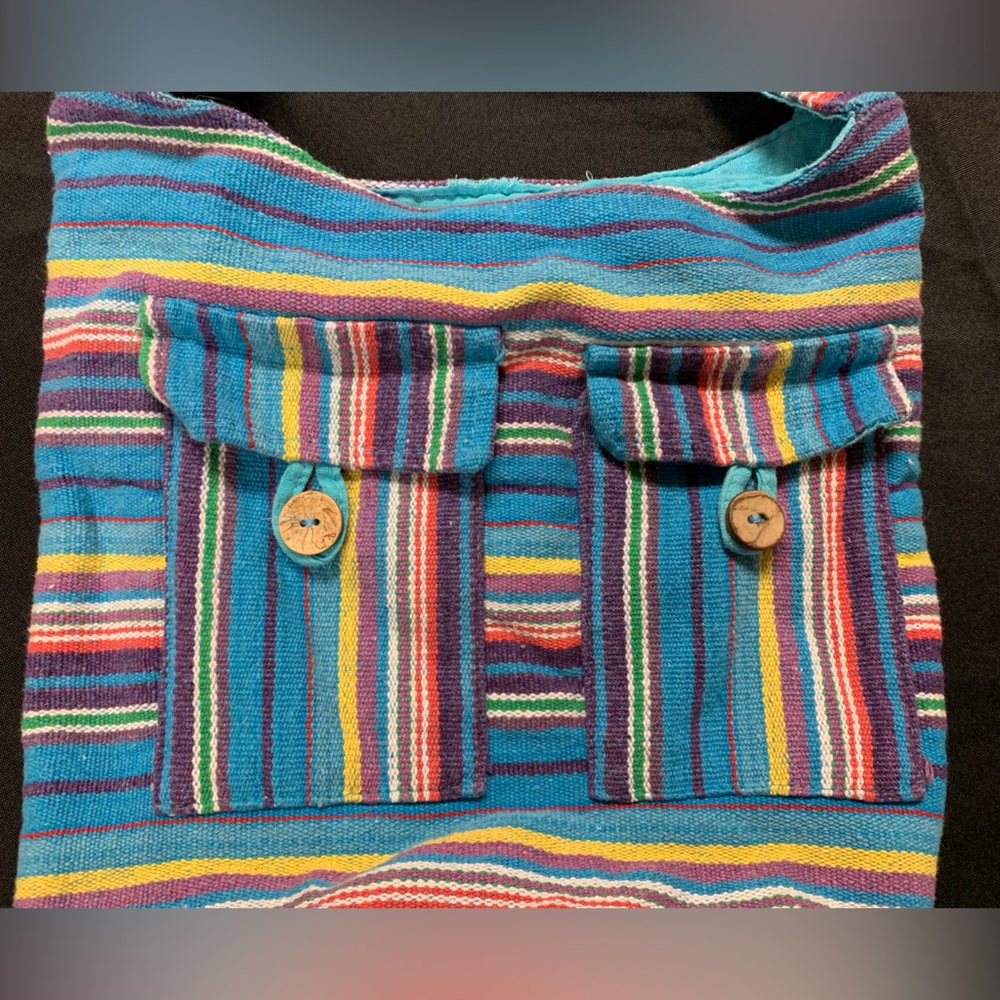 Boho shoulder bag. Colorful.Fabric. Like New